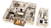 Two Bed, Three Bathroom L